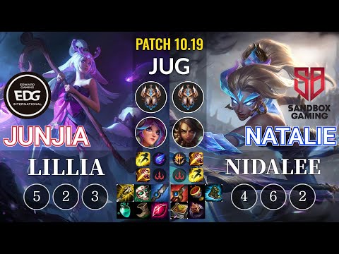 EDG JunJia Lillia vs SB Natalie Nidalee Jungle - KR Patch 10.19