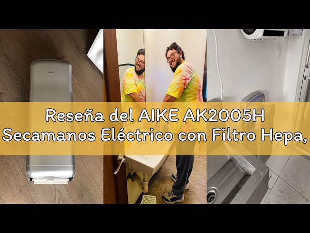 Vídeo relacionado con AIKE AK2005H Secamanos Eléctrico con Filtro Hepa, Secador de Manos Comercial Profesional, con Sensor, Apariencia Clásica, Secado en 7-10 Segundos, 1750-2050 W