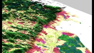 Geopark Bergstrasse-Odenwald: Land use and topography (2005)