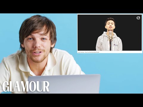 ルイ・トムリンソン、YouTubeでファンカバーを見る｜グラマー (Louis Tomlinson Watches Fan Covers on YouTube | Glamour)
