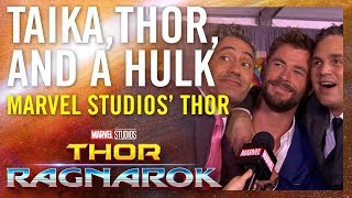 Taika, Thor and a Hulk -- Marvel Studios' Thor: Ragnarok Red Carpet Premiere