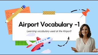 [Voca.1] At the Airport English Words/Vocabulary// check-in & security check// Easy English