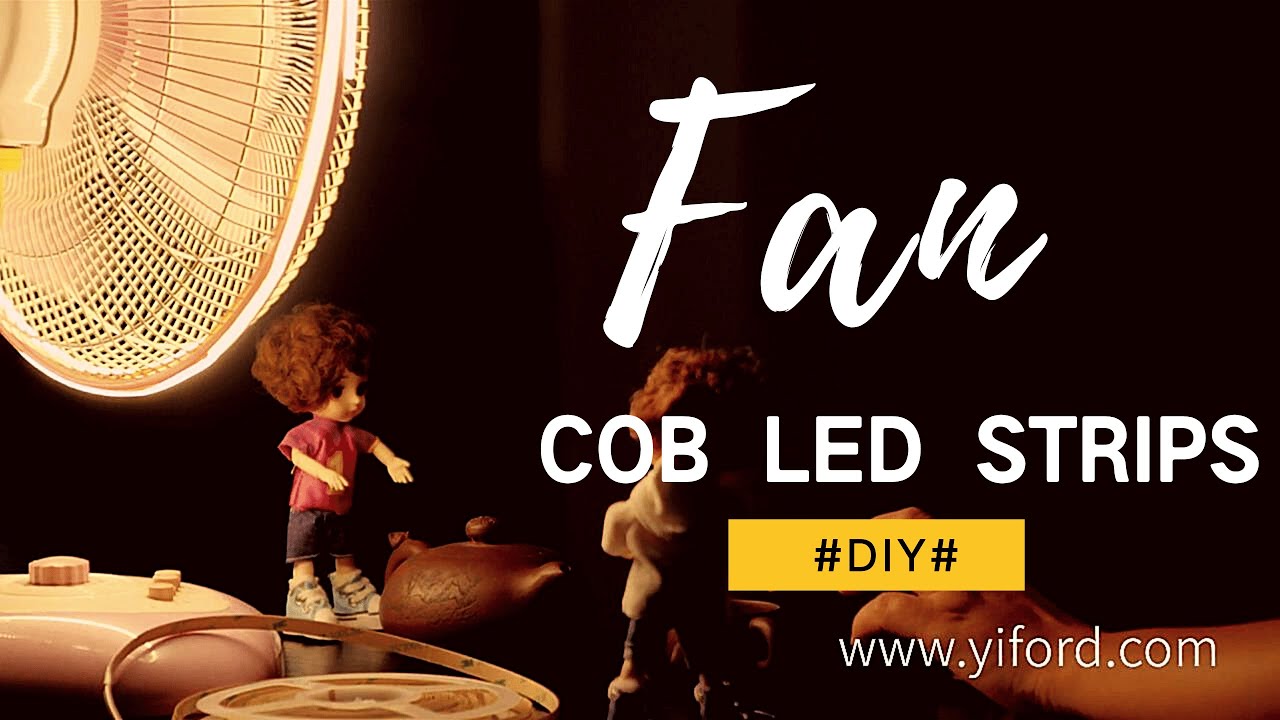 DIY COB soft light strips on fans