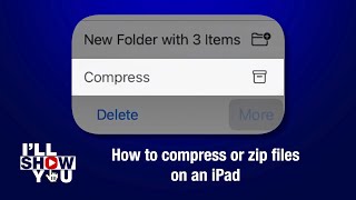 How to compress or zip files on an iPad