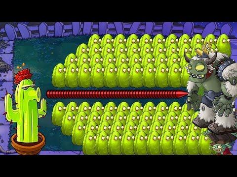 1 Cactus Winter melon vs Gargantuar vs All Zombie Epic Hack PvZ