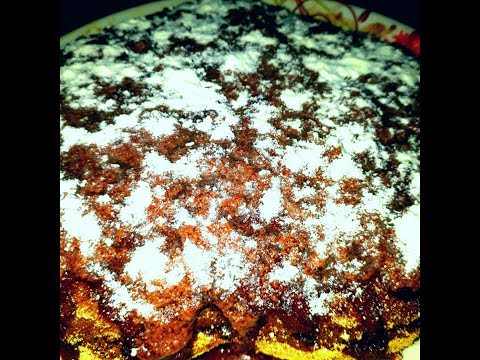 The Chocolate sponge cake with decoration