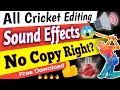 Ultimate Cricket Sound Effects for Editing 🎬 | Bat, Wicket, and More! 🔥