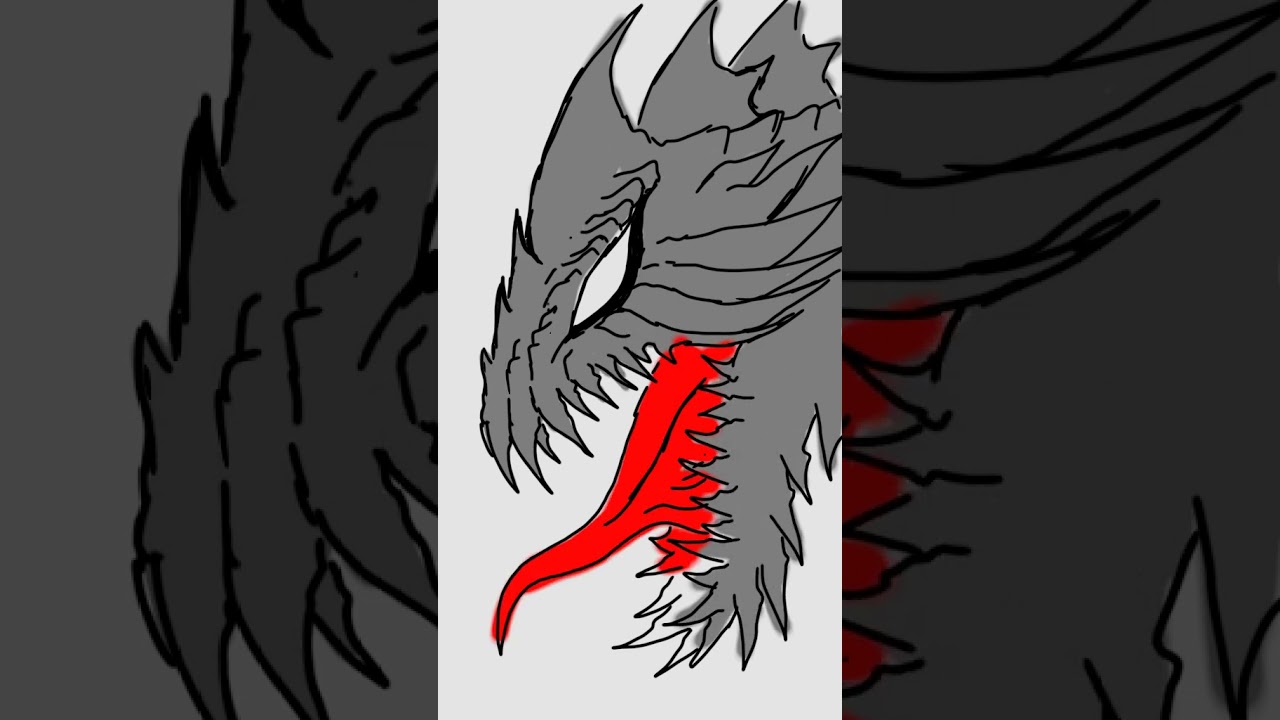 drawing digital art  how to draw a dragon head#digitaldrawing #digitalart #drawing #art