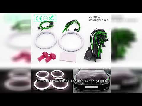 1SET(2x100mm+2x120mm)Two-Color SMD Cotton Light Halo Rings DRL LED Angel Eyes Kit For BMW E90 E91 E9