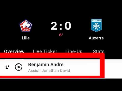 Benjamin Andre Goal Vs Auxerre | Lille Vs Auxerre | 2-0 |