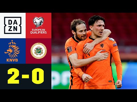 Traumtor lässt 5000 Fans ausrasten: Niederlande - Lettland 2:0 | UEFA European Qualifiers | DAZN