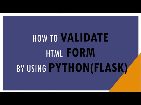 How to do HTML Form Validation using Flask framework of Python | Learn Flask | Learn Web Development