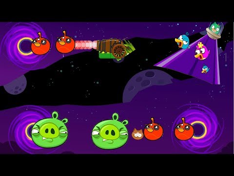 Angry Birds Cannon 5 - HIT BAD PIGS IN SPACE BY BLASTING THROUGH BLACKHOLE!
