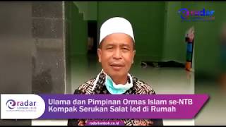 Ulama dan Pimpinan Ormas Islam se NTB Kompak Serukan Salat Ied di Rumah