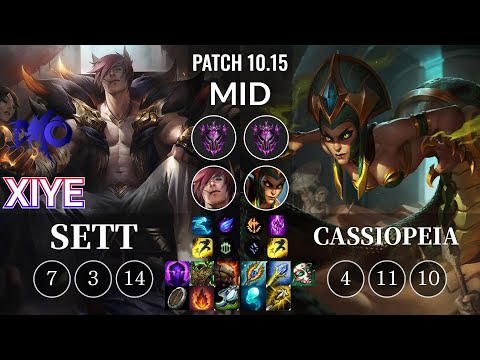 DMO xiye Sett vs Cassiopeia Mid - KR Patch 10.15