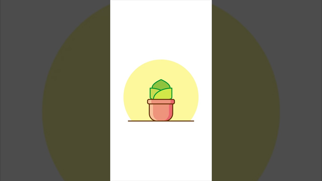 Cute plant in pots vector illustration
