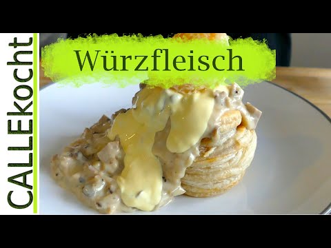 Würzfleisch oder Ragout fin in der Pastete selber machen. Omas Rezept
