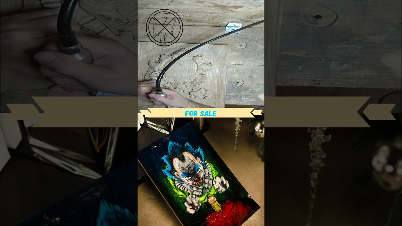 Rick and Morty / It - Ep. 14  #art #Fandom #carvedwood  #handmade #fanworkshop #souvenir