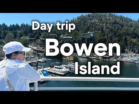 Taking the Ferry to Bowen island Canada  - Beaches, Trails, Seafood, and ice cream