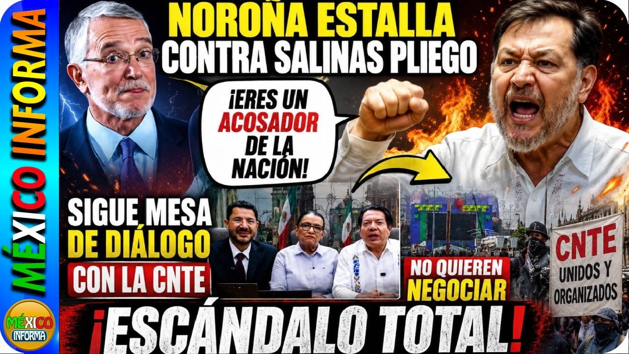 NOROÑA ESTALLA CONTRA AMENAZAS DE S4LINAS PL1EGO. LA CNTE NO QUIERE NEGOCIAR.