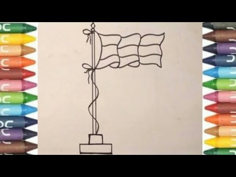 how to draw waving indian flag🇮🇳 easy step by step /indian flag drawing  / independence day drawing
