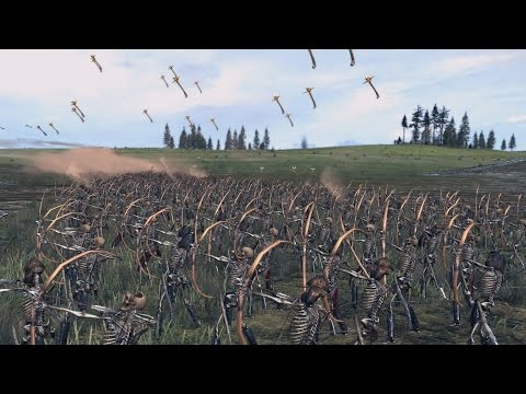 3500 SKELETON ARCHERS vs 12500 ZOMBIES - Total War: WARHAMEMR Massive BATTLE