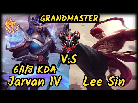 Metaphor (JARVAN IV) vs LEE SIN - 6/1/8 KDA JUNGLE GAMEPLAY - NA Ranked GRANDMASTER