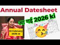 Final Exam Date Sheet 2026 Out Class 6 7 8 9 11 Annual Exam Date Sheet 2026