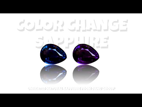 Ceylon Natural Color Change Sapphire change color from Blue To Violet (pear shape)