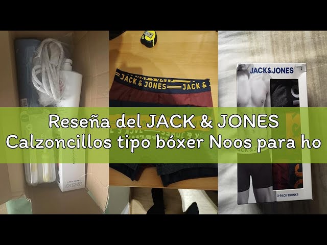 Vídeo relacionado con JACK & JONES Pack de 8 calzoncillos tipo bóxer de algodón para hombre, ajustados, cintura elástica, azul marino, L