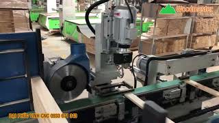 Máy cắt khoan vạt giường 2 đầu Woodmaster WM-250CDS