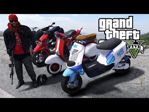 Torno a RUBARE Motorini IGNORANTI! (zip,aerox,booster,vespa.) - GTA 5 MOD VITA DA GANGSTER (10) #107