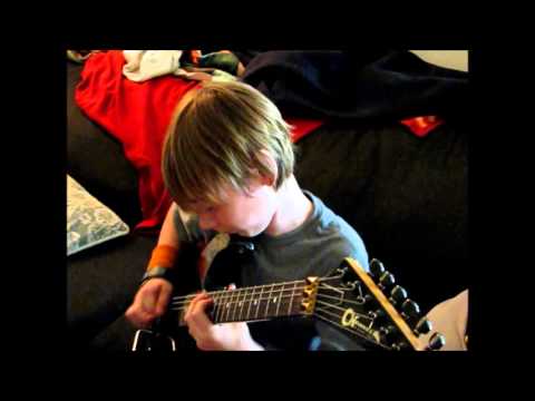 Evan sits around and shreds at age ten 05.27.13