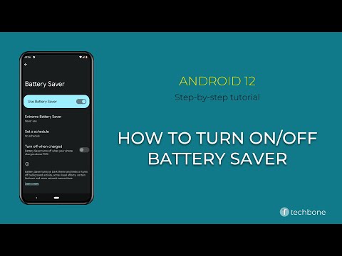 How to Turn On/Off Battery saver [Android 12]