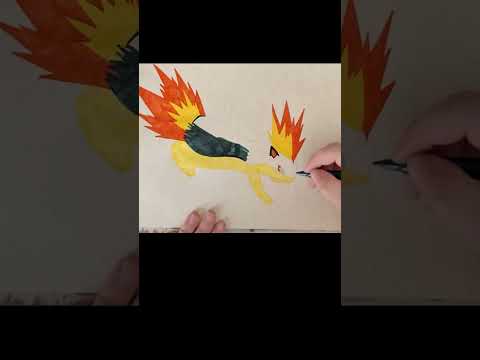 DRAWING EVERY SINGLE POKEMON - QUILAVA #art #pokemon #gen2 #johto #quilava #pokemonart #drawing