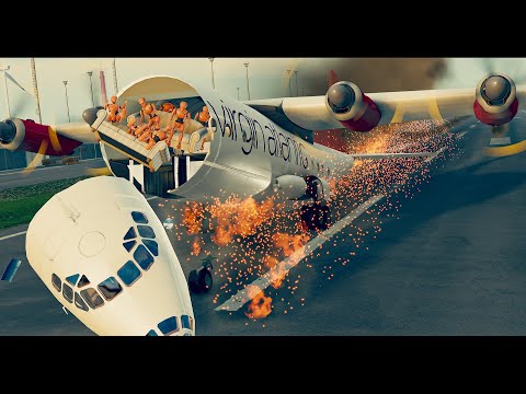 Plane Crash Compilation with Dummies 2 - BeamNg Drive