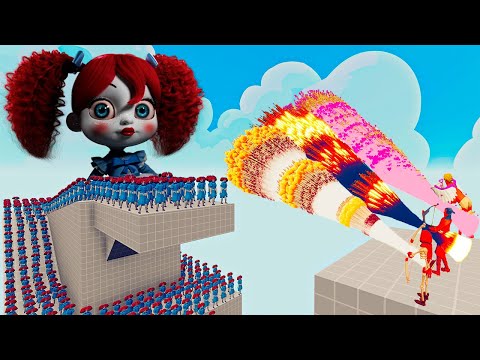 100x POPPY PLAYTIME + 2x GIANT vs 3x EVERY GOD   Totally Accurate Battle Simulator TABS