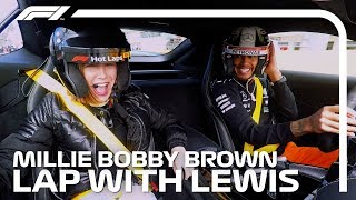 Millie Bobby Brown's Lap With Lewis Hamilton | F1 Pirelli Hot Laps video