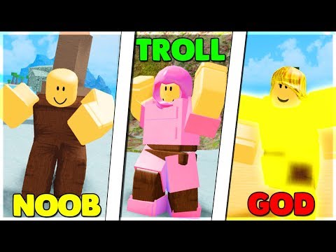 NOOB vs TROLL vs GOD! (ROBLOX BOOGA BOOGA)