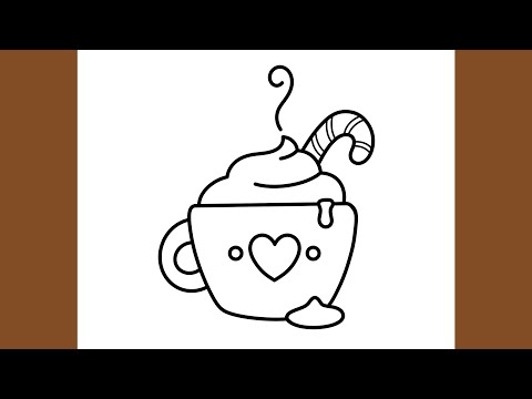 How To Draw Hot Chocolate Easy Step by Step