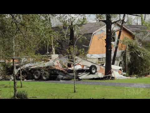 10-27-21 Lake Charles, LA-Mauriceville-Pinehurst, Tx Tornado Damage Ground Footage