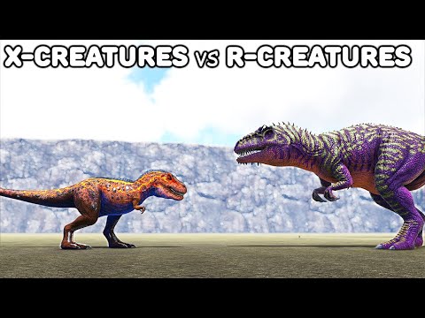 X-CREATURES vs R-CREATURES | ARK SURVIVAL EVOLVED