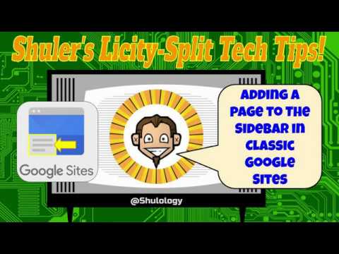 How to add a Page to Your Sidebar in Classic Google Sites