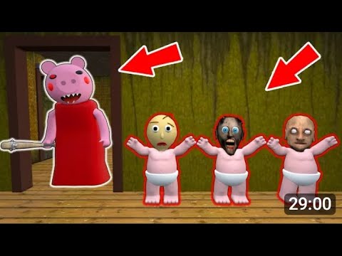 Piggy vs Granny, Baldi, Grandpa - funny horror animation (131-140 part. all series in a row)