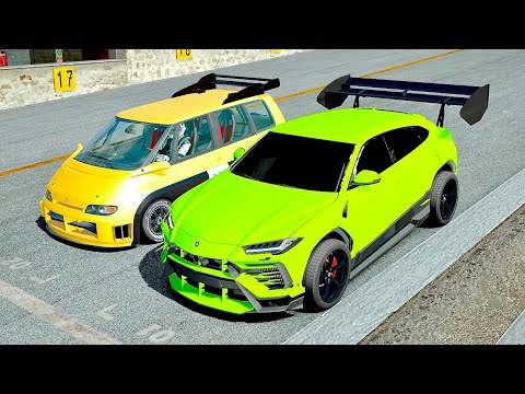 Lamborghini Urus GTR vs Renault Espace F1 at Top Gear Track