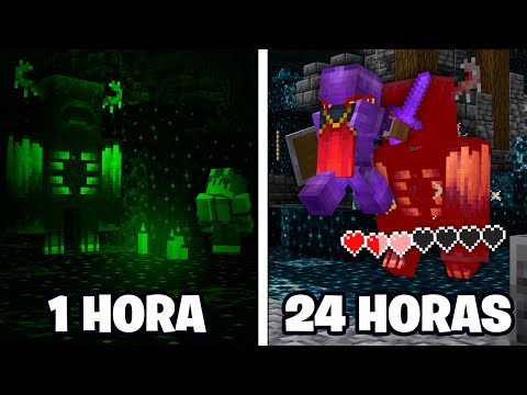 24 HORAS TREINANDO PARA DERROTAR O WARDEN NO MODO HARDCORE DO MINECRAFT - O FILME