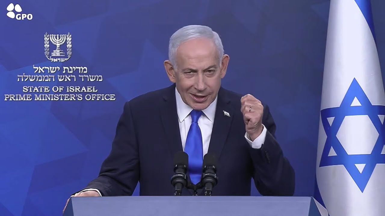 ראש הממשלה נתניהו מוסר הצהרה לתקשורת