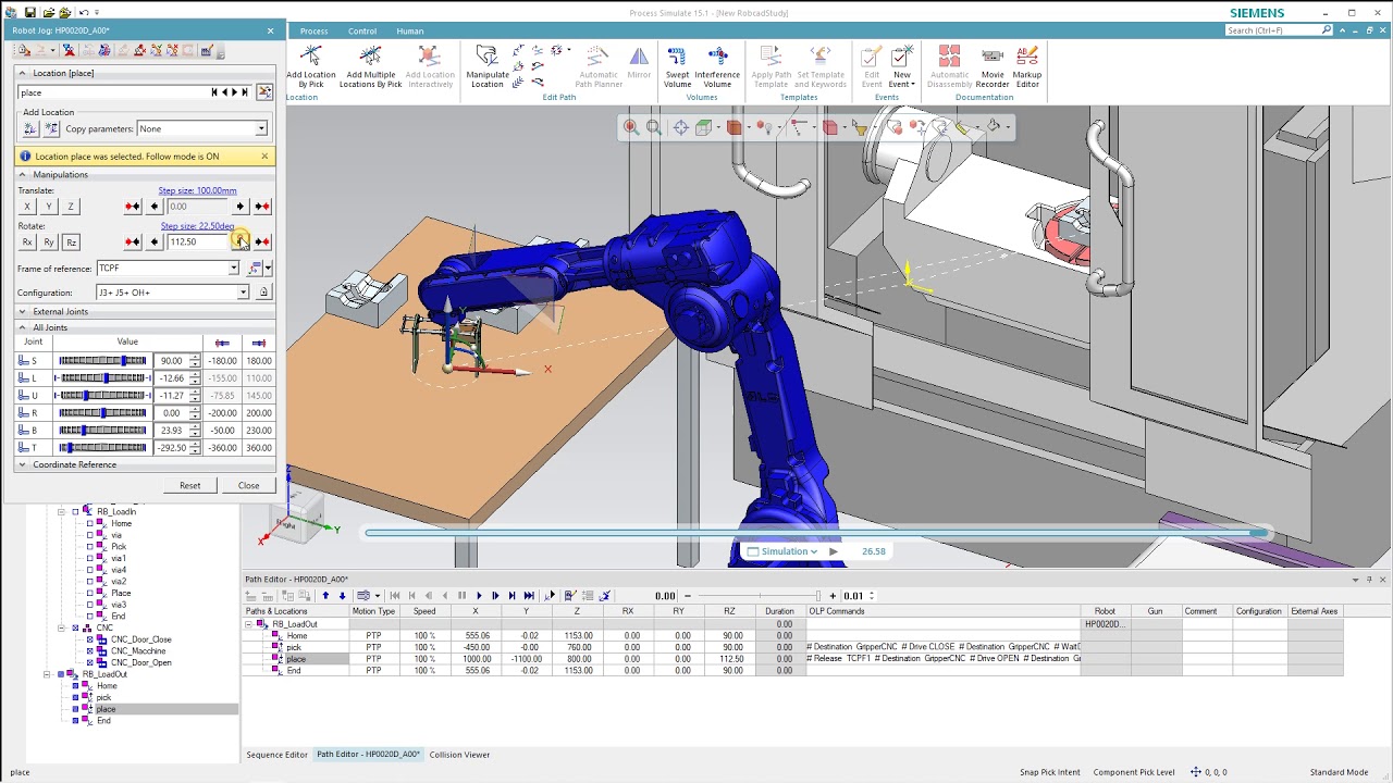 Basic Simulation - 12 Pick and Place operation