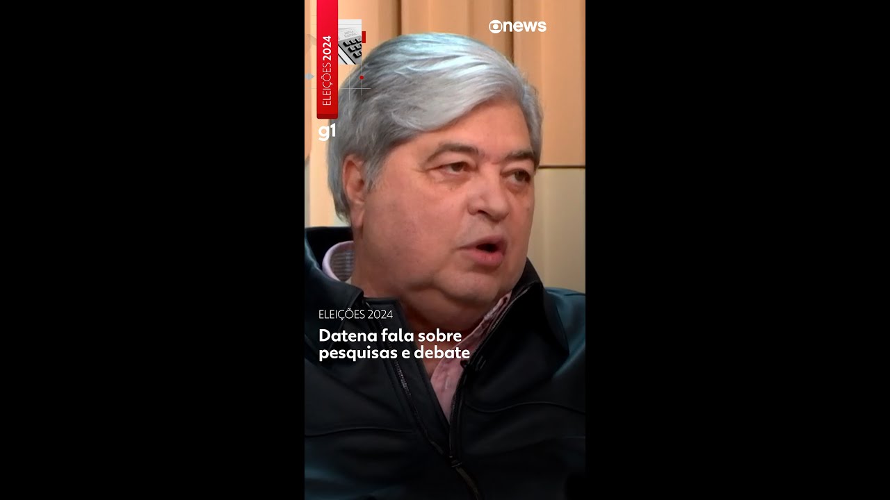 Entrevistado pela #GloboNews, José Luiz Datena falou sobre pesquisas e debate. #g1 #notícias