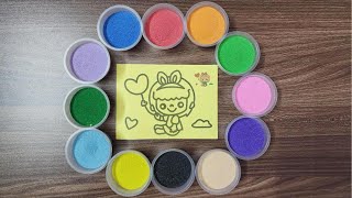 Baby sand painting - Tô tranh cát cố gái #art #drawing #funny #sandpainting